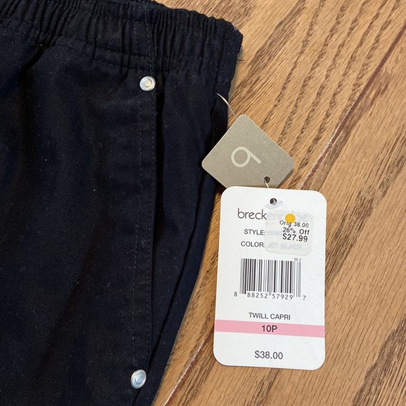 NWT Breckenridge Black Twill Capris ~ 10P - Picture 3 of 8